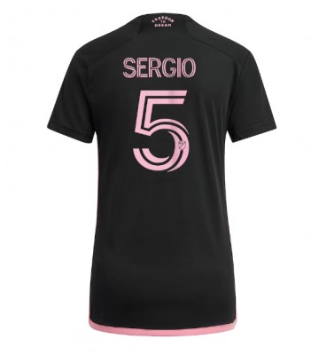 Inter Miami Sergio Busquets #5 Koszulka Wyjazdowych Kobiety 2023-24 Krótki Rękaw